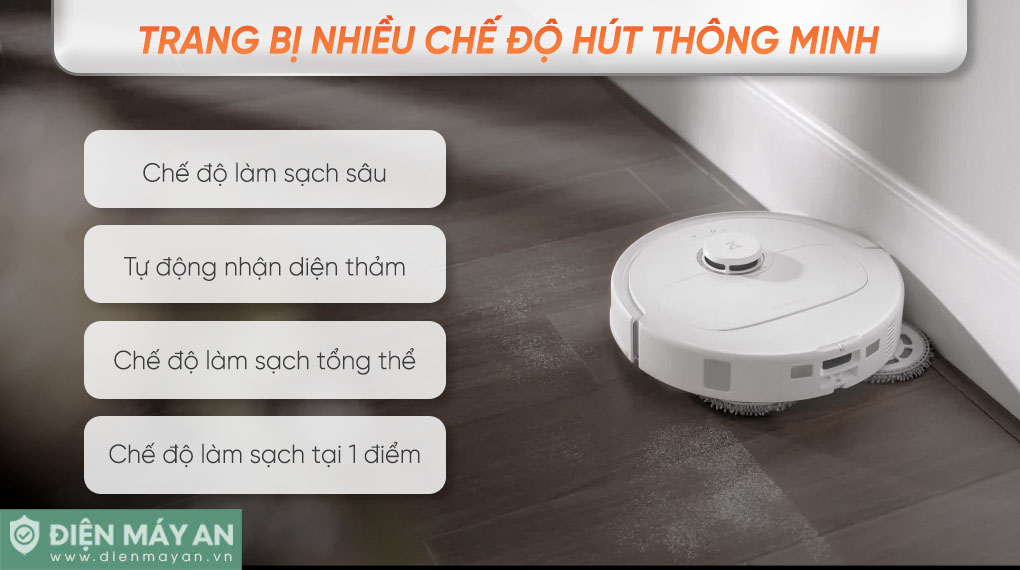 Robot hút bụi lau nhà Roborock Q Revo 5AE màu trắng